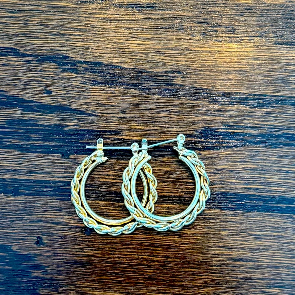 Cute simple gold plated hoops